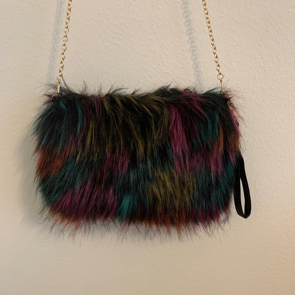 Multi Color Fur Bag